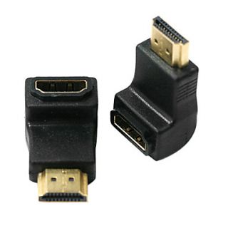 USD $ 1.99   90 Degree Male to Female HDMI Adapter,
