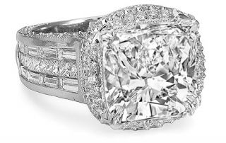 50 Ct Cushion Cut Genuine Antique Diamond Anniversary Engagement