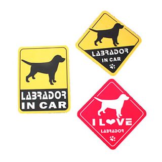 USD $ 9.99   I Love My Labrador Dog Car Stickers (3 Pack),