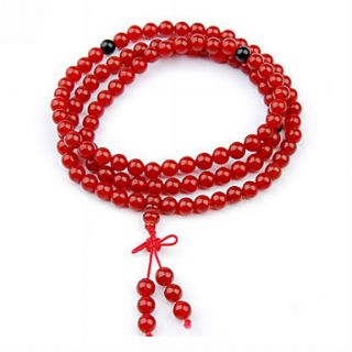 USD $ 12.49   Brazil Natural 3A Red Agate 108 Prayer Beads Bracelet