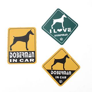 USD $ 9.99   I Love My Doberman Pinscher Dog Car Stickers (3 Pack
