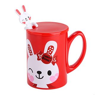 USD $ 10.99   Sweet Rabbit Cup with Cover and Spoon,