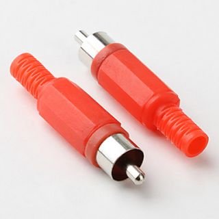 USD $ 4.69   JL0882 3.5mm 132 RCA Jack Plug (Red, 20 Pieces a Pack