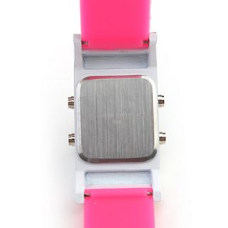 EUR € 4.87   silicone morbido cinturino led rosso orologio da polso