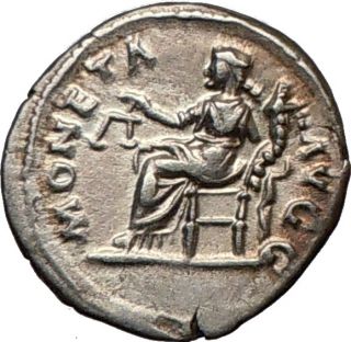 SEPTIMIUS Severus 198AD Ancient Silver Roman Coin Moneta Protectress