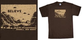 Shirt Aliens Lost Believe Area 51 Geek x Files Vintage T Shirt Tee