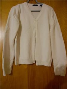 Karen Scott Cream Cardigan Sweater SX XL B 22