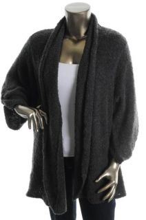 Karen Scott New Gray Boucle Three Quarter Sleeve Cardigan Sweater Plus