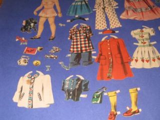 Vintage Trudy Paper Doll 1940s 30 Pieces Young Teen Dog 4F