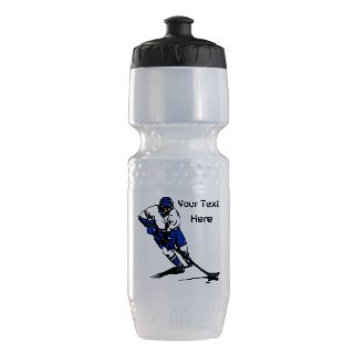 Blue Gifts > Blue Water Bottles > Icy Hockey. With Your Text. Trek