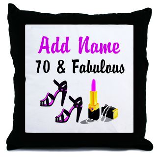 70 Gifts  70 More Fun Stuff  HAPPY 70TH BIRTHDAY Throw Pillow