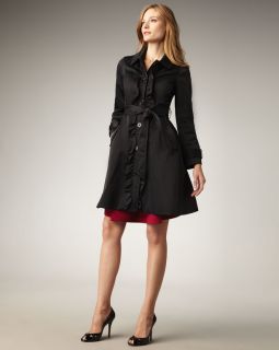 NWT Holiday WOW Kate Spade New York Black Large Melissa Trench Coat