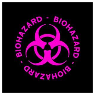 Pink Biohazard Symbol