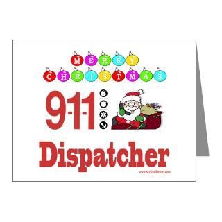 911 Dispatcher Christmas Gift Note Cards (Pk of 20