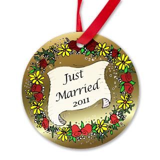Just Married 2011 Ornament (Round) for $12.50