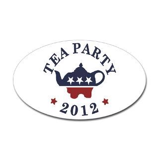 Bumper Stickers  Tea Party 2012 Sticker (Oval