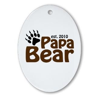 Papa Bear Claw 2010 Ornament (Oval)
