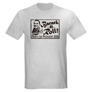 08 T shirts  Barack n Roll 2008 Light T Shirt