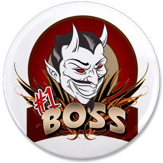 Number 1 Boss 3.5 Button  Funny Number 1 Boss  Stargazer