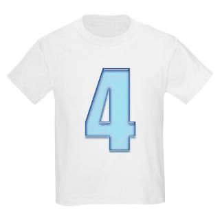 Number 4 Four Blue Kids T Shirt T Shirt by babykeepsakes