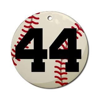 Baseball Player Number 44 Team Ornament (Round) for $12.50