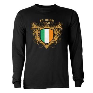 Number One Irish Dad Long Sleeve T Shirt by pridegiftshop