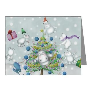 Cute Gifts  Cute Note Cards  Hippo Holiday Note Cards [10]