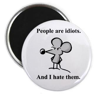 Pearls Before Swine Rat People are idiots Magnet  Buttons
