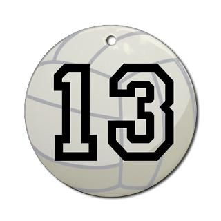 Volleyball Player Number 13 Ornament (Round) for $12.50