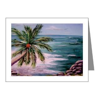 Gifts  Aqua Note Cards  Tropical Palm Note Cards (Pk of 10