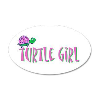 Baby Gifts  Baby Wall Decals  Turtle Girl 20x12 Oval Wall Peel