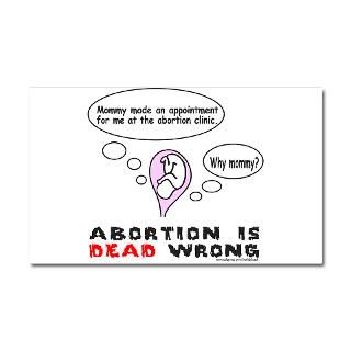 Abortion Car Accessories  ABORTION DEAD WRONG Car Magnet 20 x 12
