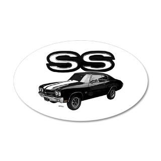 1970 Gifts  1970 Wall Decals  1970 Chevelle SS Black 22x14 Oval