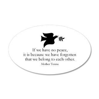Mother Teresa Quote   Peace 22x14 Oval Wall