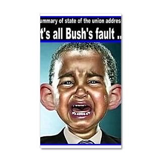 Anti Obama Gifts > Anti Obama Wall Decals > Bushsfault. 22x14 Wall
