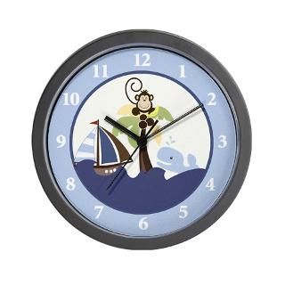 Ahoy Mate Monkey Sailboat Wall Clock for $18.00
