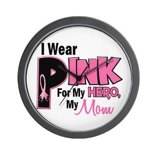 Wear Pink For My Mom 19 Wall Clock for