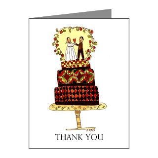 Bride Note Cards  Thank you Bride in White Note Cards (Pk of 20