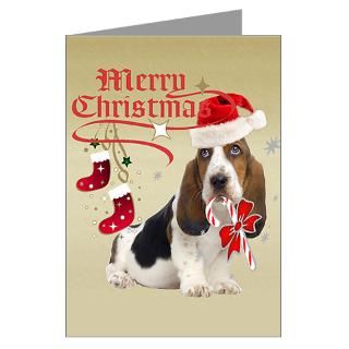 Greeting Cards  Basset Hound Christmas Greeting Cards (Pk of 20