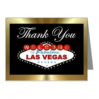 Las Vegas Thank You (B/G) Note Cards (Pk of 20) by arrivelasvegas