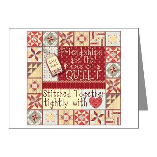 Blocks Note Cards  Friendships are Like Quilts Note Cards (Pk of 20
