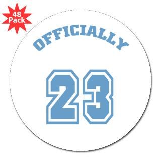 Officially 23 Birthday Lapel Sticker (48 pk) for $30.00