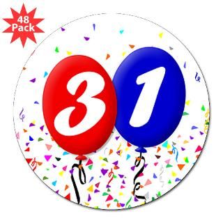 31St Birthday Party Stickers  Car Bumper Stickers, Decals