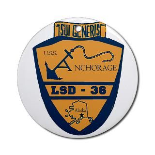 USS Anchorage LSD 36 Ornament (Round) for $12.50