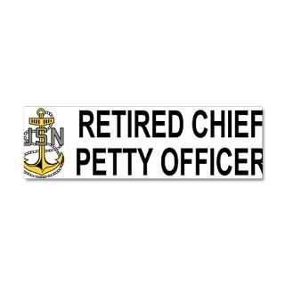 Gifts  Wall Decals  Retired Navy Chief 36x11 Wall Peel
