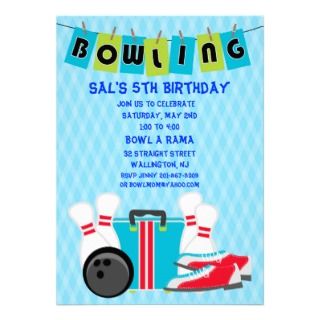 Bowling Birthday Party Invitations on Strike Some Fun Bowling Birthday Party Invitation