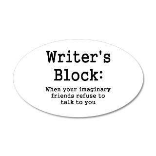  Author Wall Decals  Writers Block 38.5 x 24.5 Oval Wall Peel