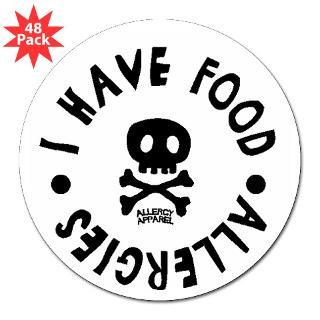 have Food Allergies 3 Lapel Sticker (48 pk for $30.00