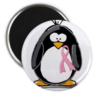 breast cancer penguin magnet $ 3 49