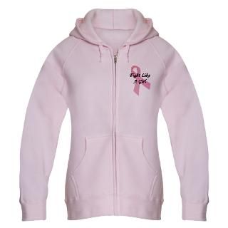 Fight Like A Girl Breast Cancer Awareness Hoodies & Hooded Sweatshirts